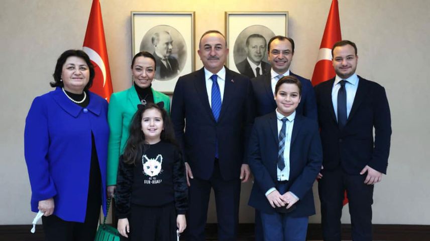 Sadik Ahmet family received by Turkish Foreign Minister Mevlüt Çavuşoğlu