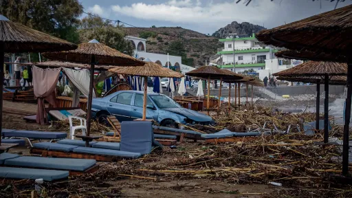 Storm leaves Rhodes and Evia counting the cost
