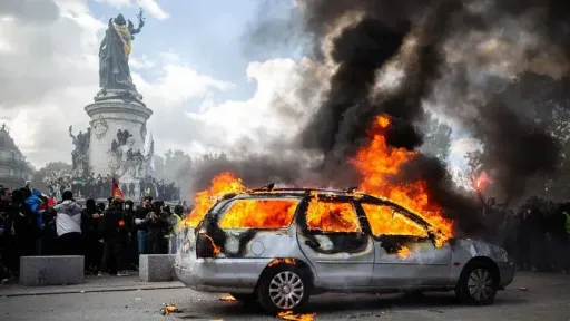 Protests turn violent across Europe, hundreds arrested