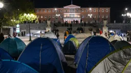 Education protests sweep Greece as students camp outside university in Rodophe