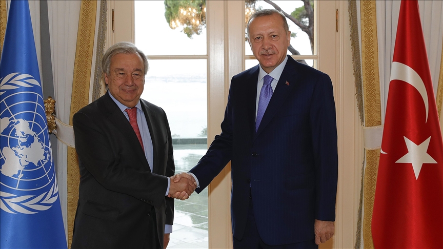 UN chief thanks Turkish president over efforts for peace