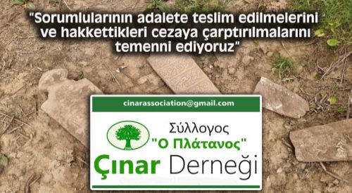 Çınar Association condemns the attack on the Turkish cemetery