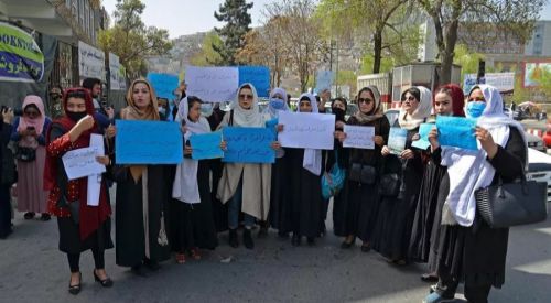 ’Open the schools’: Afghan girls protest in Kabul