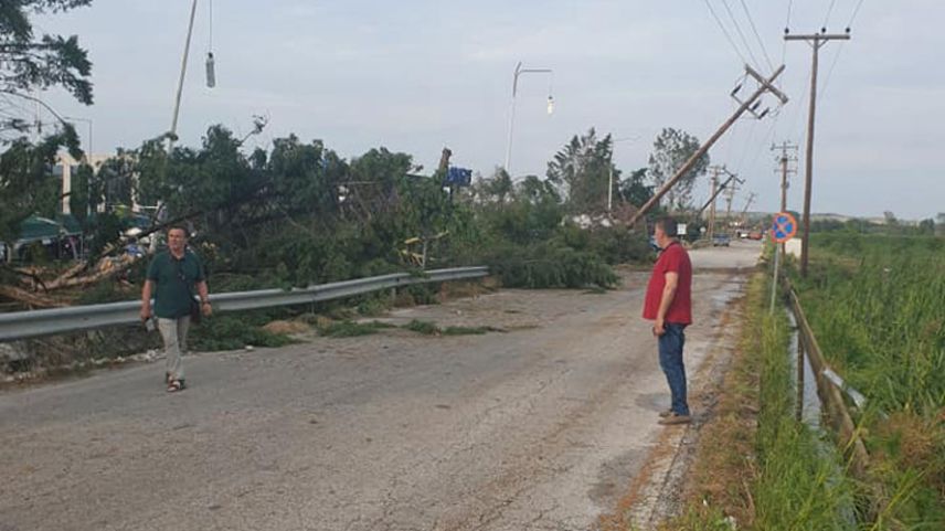 Rain and storm caused great damage in Xanthi