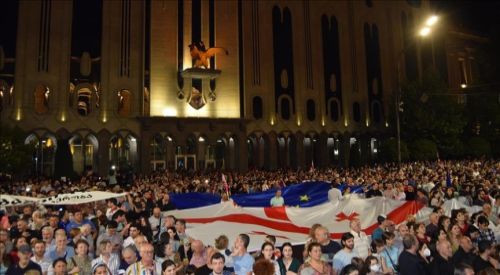 Georgians protest government for not being granted EU candidacy status