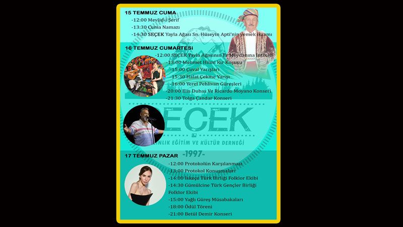 Historical SEÇEK Events program announced