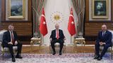 MRF leader Mustafa Karadayi at a key meeting with Türkiye’s President Erdoğan