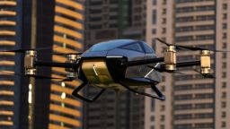 Electric flying taxi makes first public flying in Dubai
