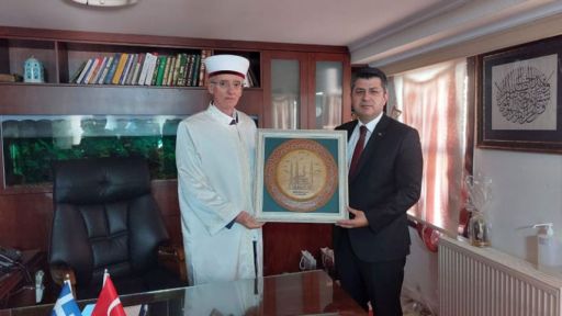 Edirne Governor pays visit to Xanthi Mufti Mustafa Trampa