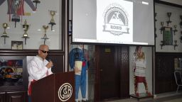Blind Mountaineer Necdet Turhan met with compatriots