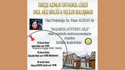 Xanthi Minority Secondary and High School Parents' Association to organize parent meeting programs