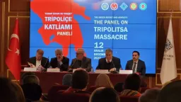 A panel on "Greek Revolt and Atrocities: Tripolice Massacre"