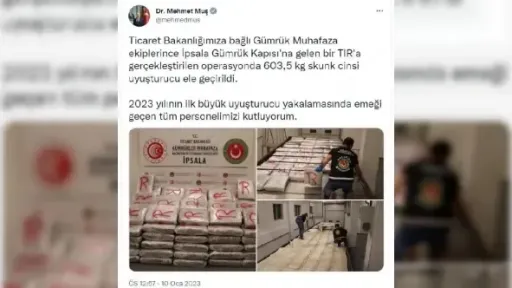 603 kg of drugs seized at the Greek-Turkish border