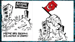 'We will rise again': Graphic designer redraws Charlie Hebdo's earthquake cartoon