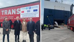 Ship carrying humanitarian aid departed from Keratsini Port to Iskenderun
