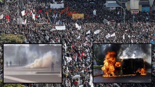Thousands protest train crash in Athens