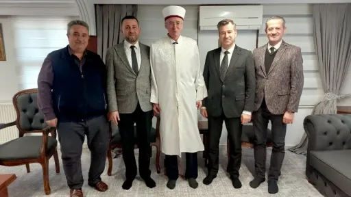 BTTDD Bursa Branch President Hasan Karaömer pays visit to Mufti Trampa