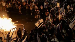 Thousands of Israelis protest Netanyahu's sacking of defense minister