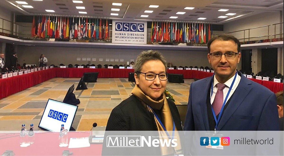 The problems of the Turks in Western Thrace were once again raised at the OSCE Human Dimension Meeting