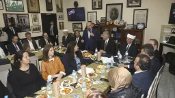 Parliament Speaker Şentop attends the sahur programme at Xanthi Turkish Union