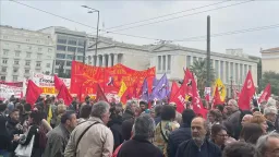 Thousands of Greek workersrallied in the capital Athens to mark May Day