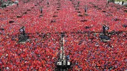 At least 1.7M people attend mass Istanbul rally, Turkish president says