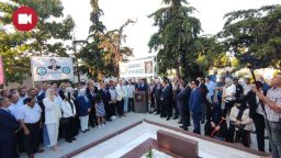 Dr Sadık Ahmet commemorated at his grave on the 28th anniversary of his death