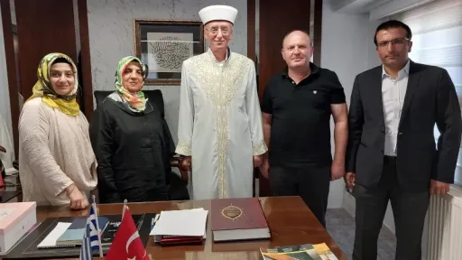 Edirne Provincial National Education Delegation pay visit to Mufti Trampa