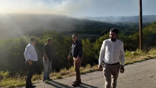 Rhodope MP Özgür Ferhat gives an update on the fires at midnight